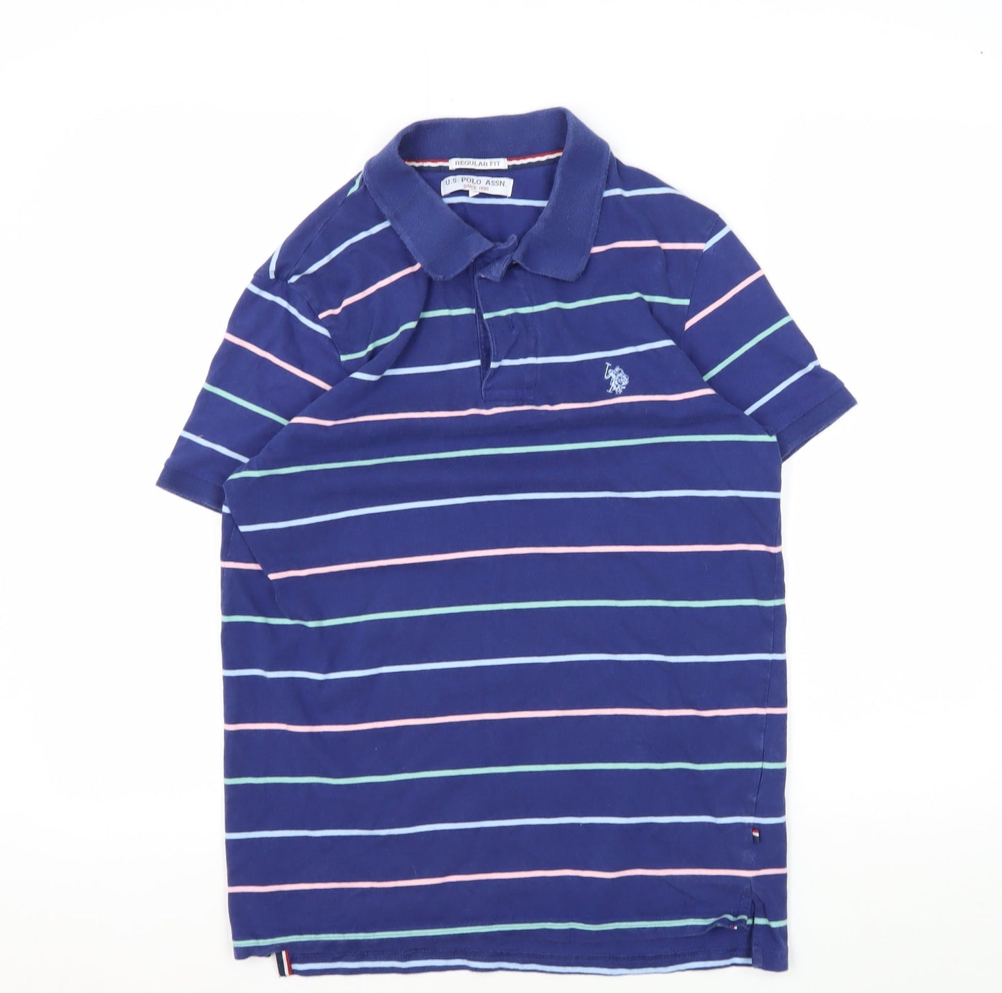 U.S. Polo Assn. Men's Blue Striped Polo Shirt S