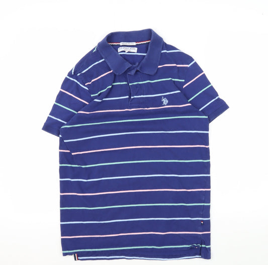 U.S. Polo Assn. Men's Blue Striped Polo Shirt S