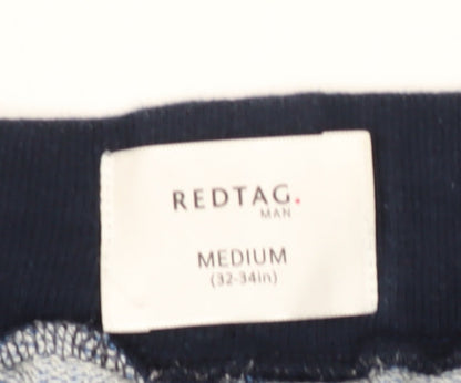 Redtag Men's Blue Sweat Shorts Medium Casual Cotton