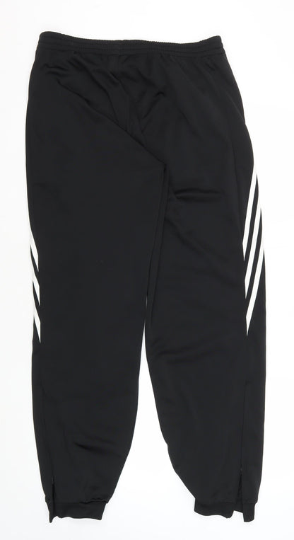 Adidas Men's Black Jogger Trousers - Size L