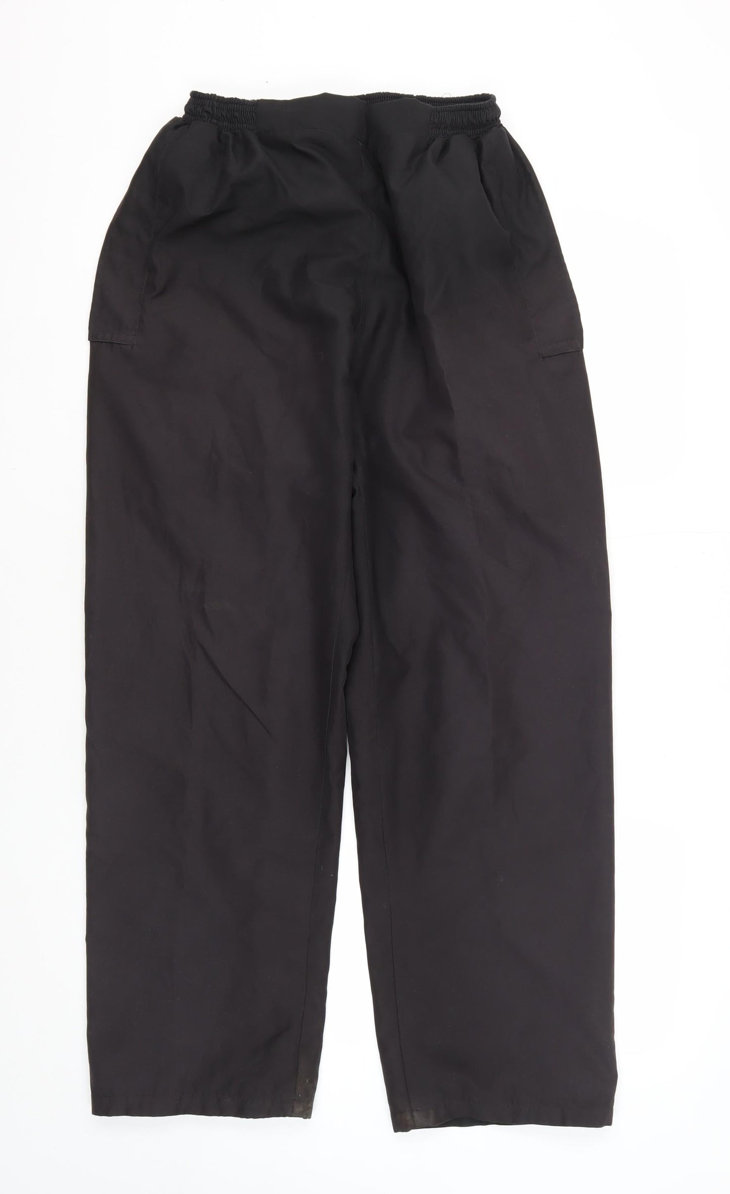Unisex Adultss UK Size L Links to Scotland Relaxed Fit Rain Trousers Black Trous