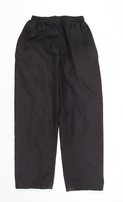 Unisex Adultss UK Size L Links to Scotland Relaxed Fit Rain Trousers Black Trous