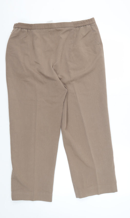 Womens UK Size 16 Eastex Regular Fit  Beige Trousers
