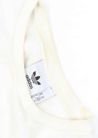 Mens UK Size M adidas White Pullover Sweatshirt