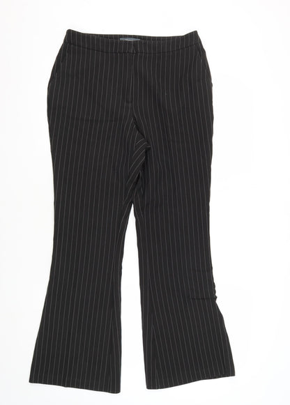 Sosandar Women's Black Striped Trousers Size 10