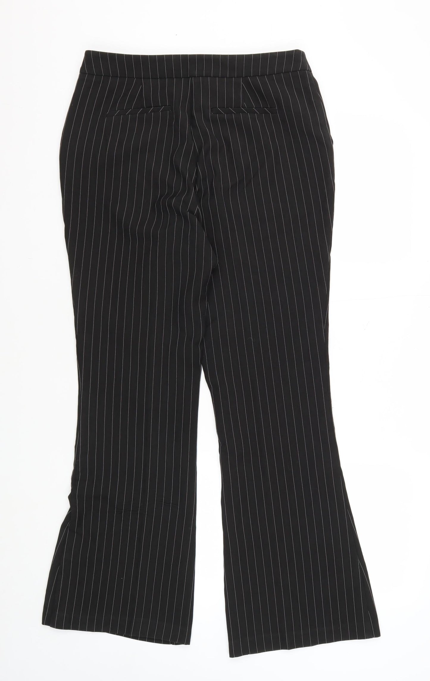 Sosandar Women's Black Striped Trousers Size 10