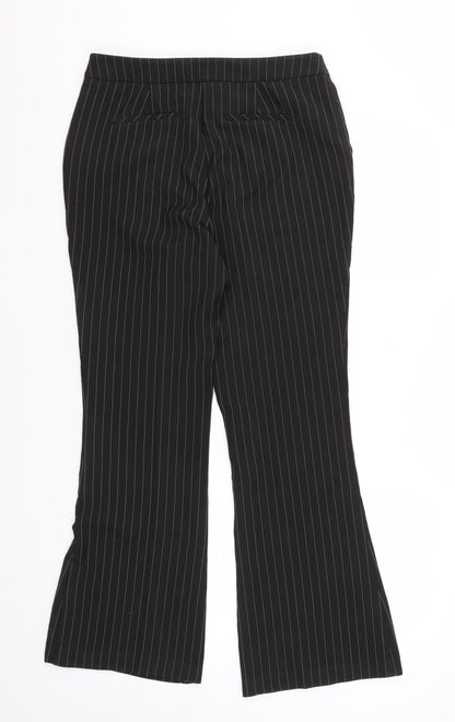 Sosandar Women's Black Striped Trousers Size 10