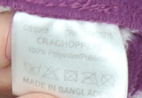 Craghoppers Women's Purple Striped Fleece Size UK 10