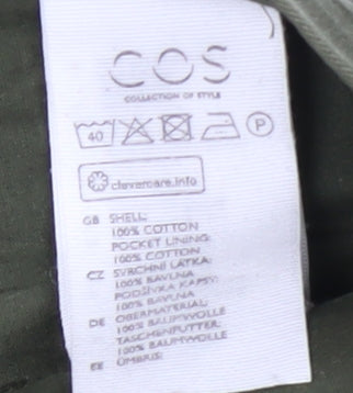 COS Men's Green Shorts, Size 40, Zip Closure