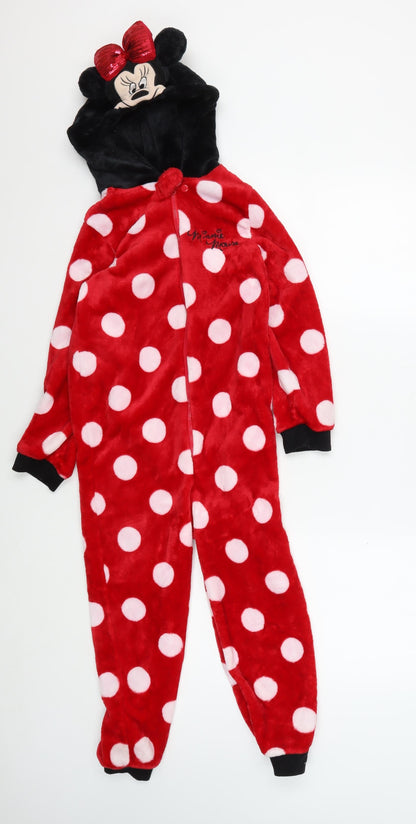 Disney Girls Red Minnie Mouse Polka Dot One Piece 7-8 Years
