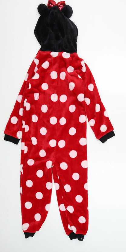 Disney Girls Red Minnie Mouse Polka Dot One Piece 7-8 Years