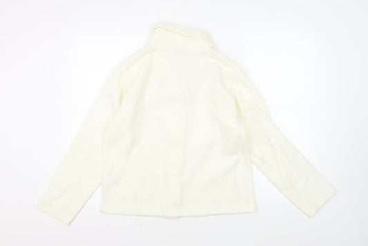 EWM Women's Ivory Jacket - Size S, Collared, Button