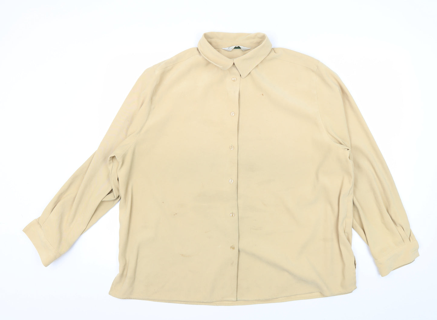 Jumper Men's XL Beige Button-Up Long Sleeve Shirt