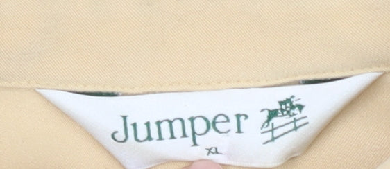 Jumper Men's XL Beige Button-Up Long Sleeve Shirt
