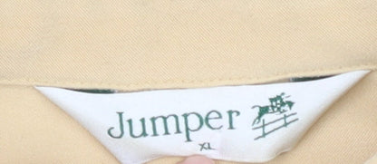 Jumper Men's XL Beige Button-Up Long Sleeve Shirt