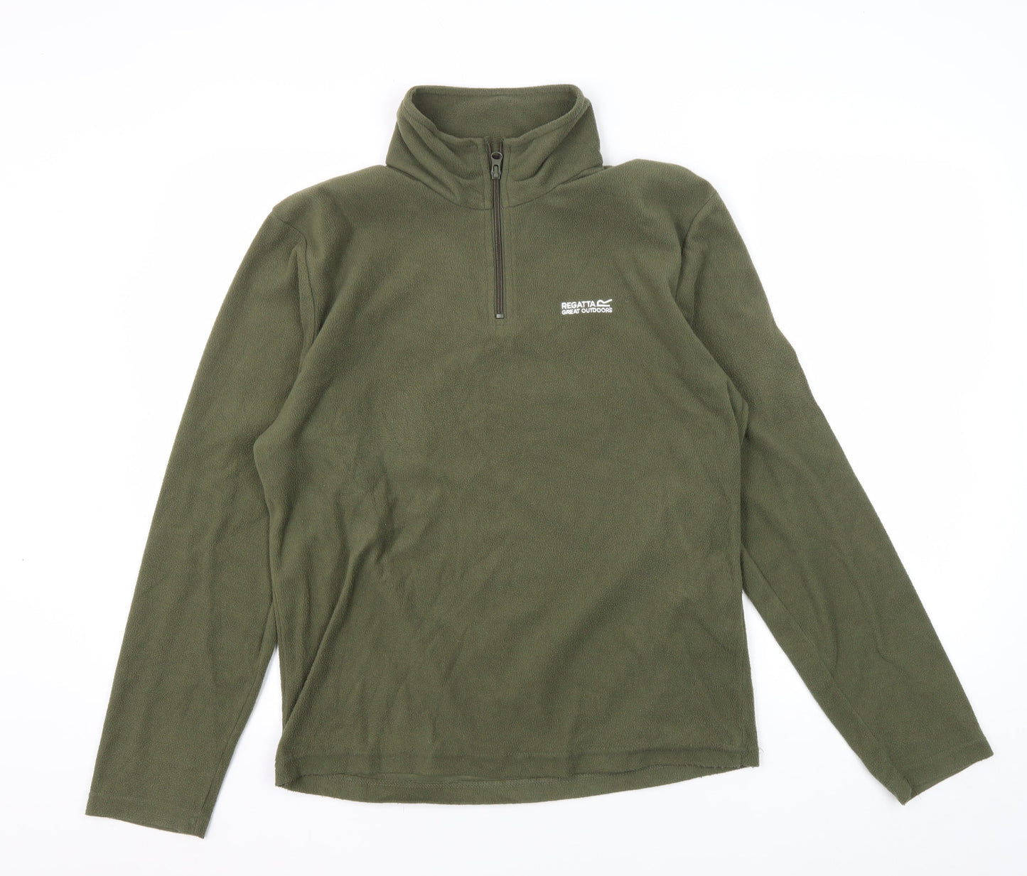 Mens UK Size S Regatta Green 1/4 Zip Sweatshirt