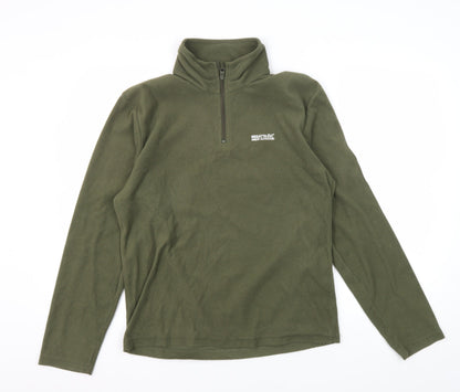 Mens UK Size S Regatta Green 1/4 Zip Sweatshirt
