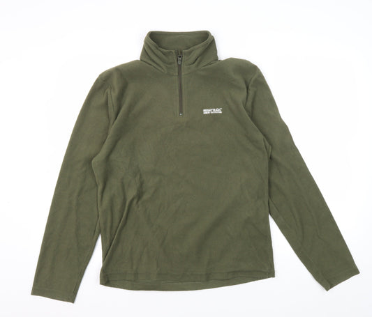 Mens UK Size S Regatta Green 1/4 Zip Sweatshirt