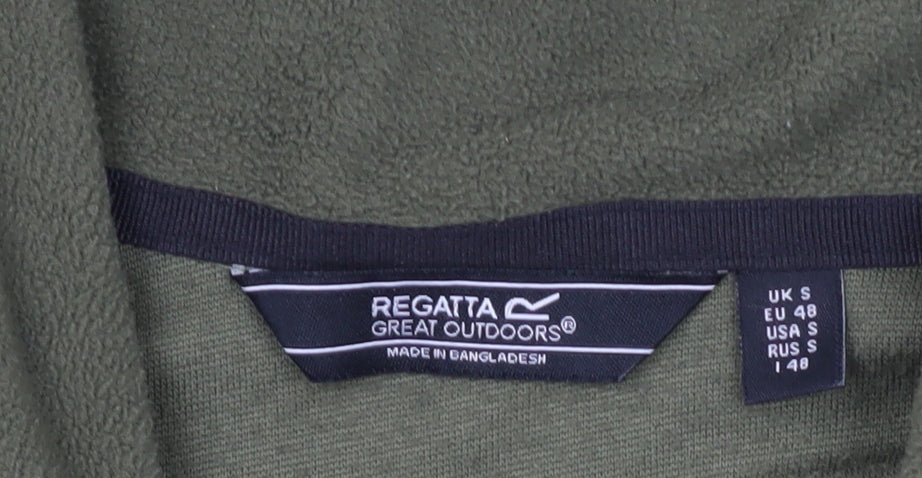 Mens UK Size S Regatta Green 1/4 Zip Sweatshirt