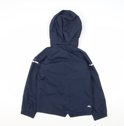 Trespass Girls Blue Waterproof Parka Jacket 7-8 Years