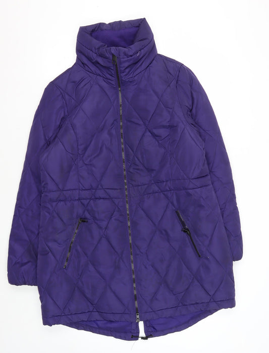 Marks & Spencer Women's Purple Quilted Jacket Size 14