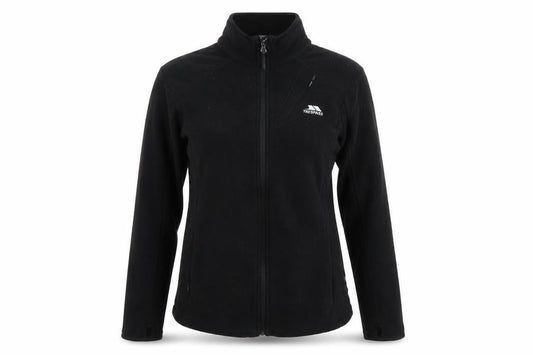 Front view of Trespass Women's Black Full Zip Jacket, size 10, Activewear
