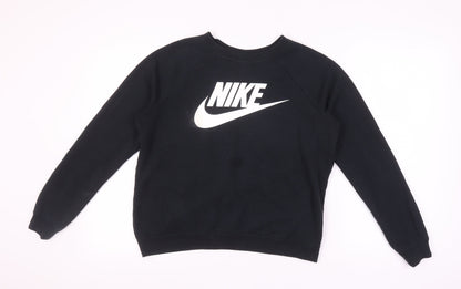 Nike Unisex Black M Pullover Logo Sweatshirt Casual