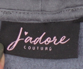 J'adore Couture Women's Grey Size 14 Pullover Hoodie