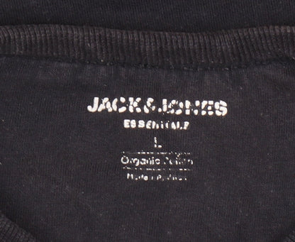 Mens UK Size L JACK & JONES Black  T-Shirt