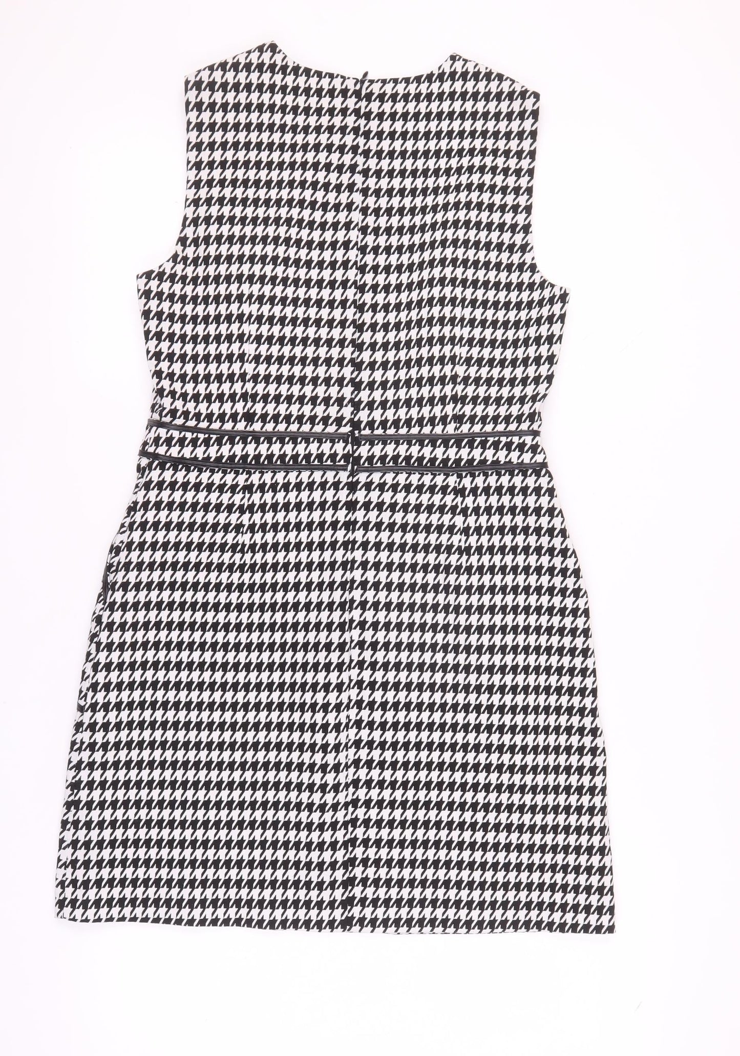 Oasis Women's Black & White Houndstooth Shift Dress