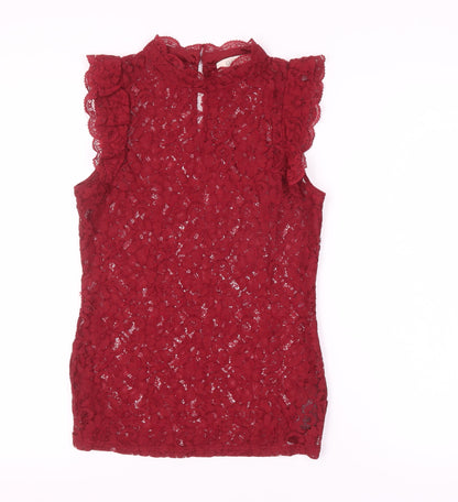 Womens UK Size S Oasis Red Camisole Blouse