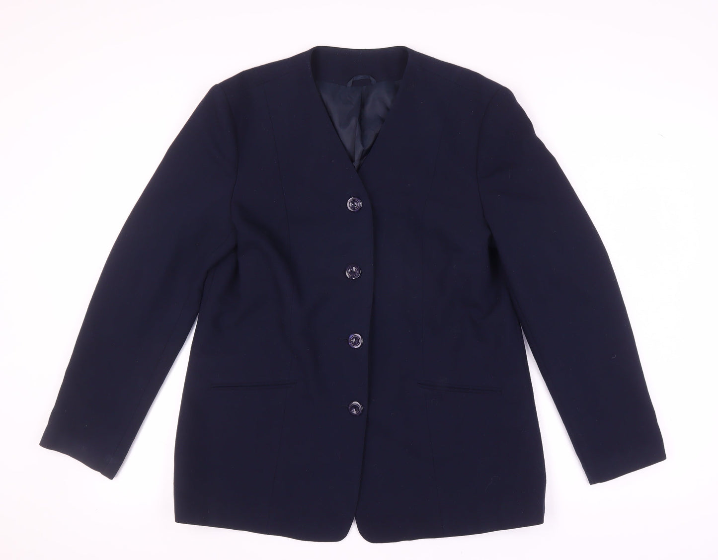 Bon Marchè Women's Blue Suit Jacket Size 16