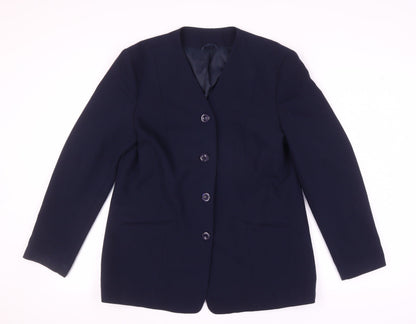 Bon Marchè Women's Blue Suit Jacket Size 16