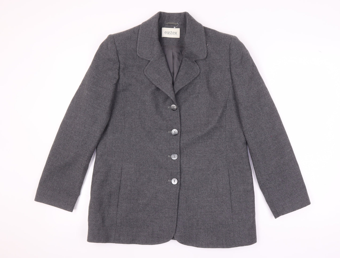 Eastex Grey Wool Blazer Women's Size 14 Classic Fit