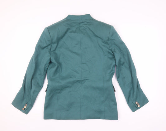 Austin Reed Women's Green Blazer UK 8 One-Button