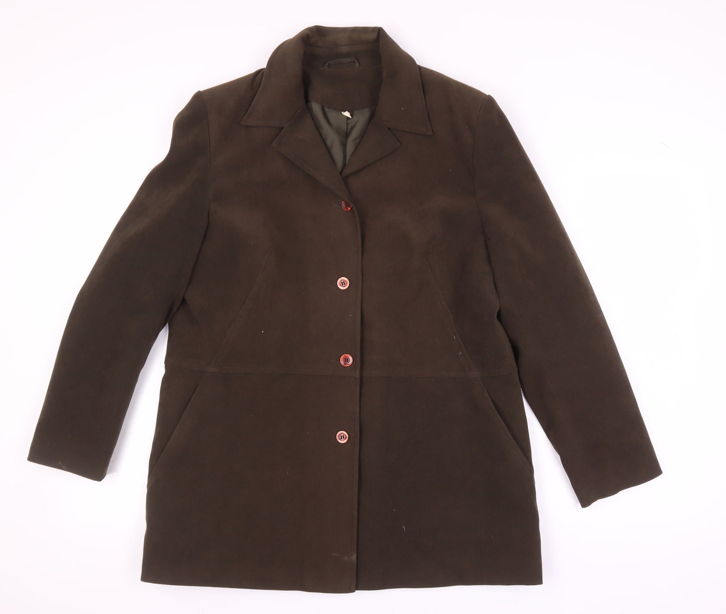 EWM Women's Brown Suit Jacket, Size 14, Business Style