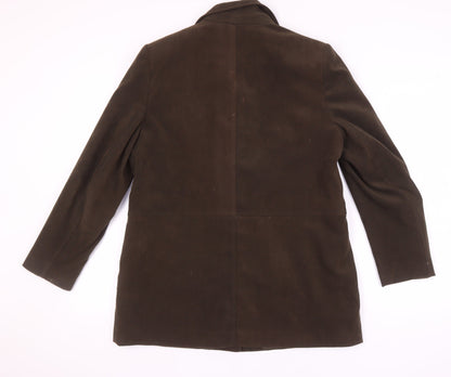 EWM Women's Brown Suit Jacket, Size 14, Business Style