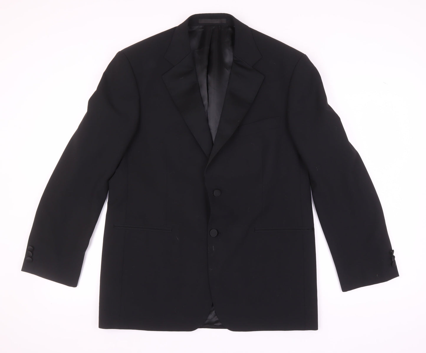 Mens UK Size 40 Marks and Spencer Regular Black Suit Tuxedo