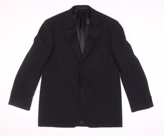 Mens UK Size 40 Marks and Spencer Regular Black Suit Tuxedo