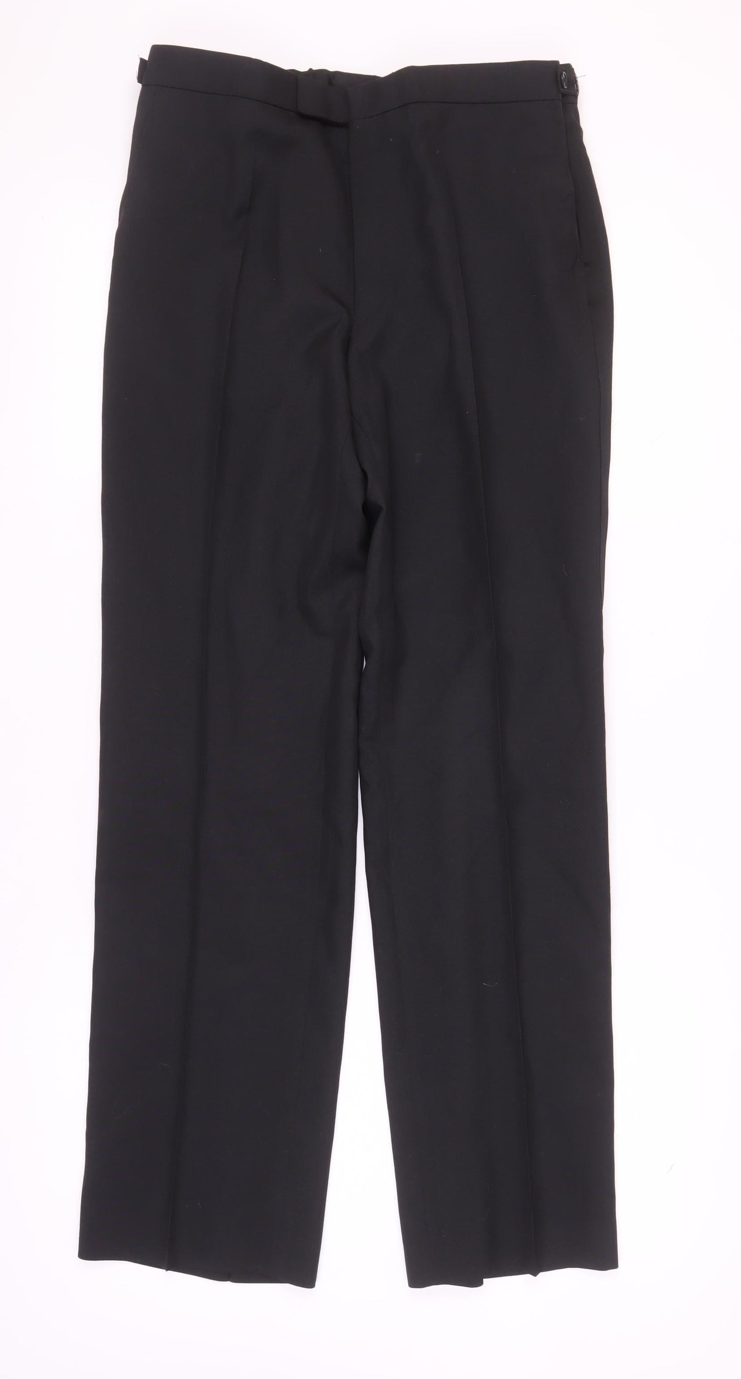 Mens UK Size 36 Daniel Prescott Regular Fit Dress Pants Black Trousers