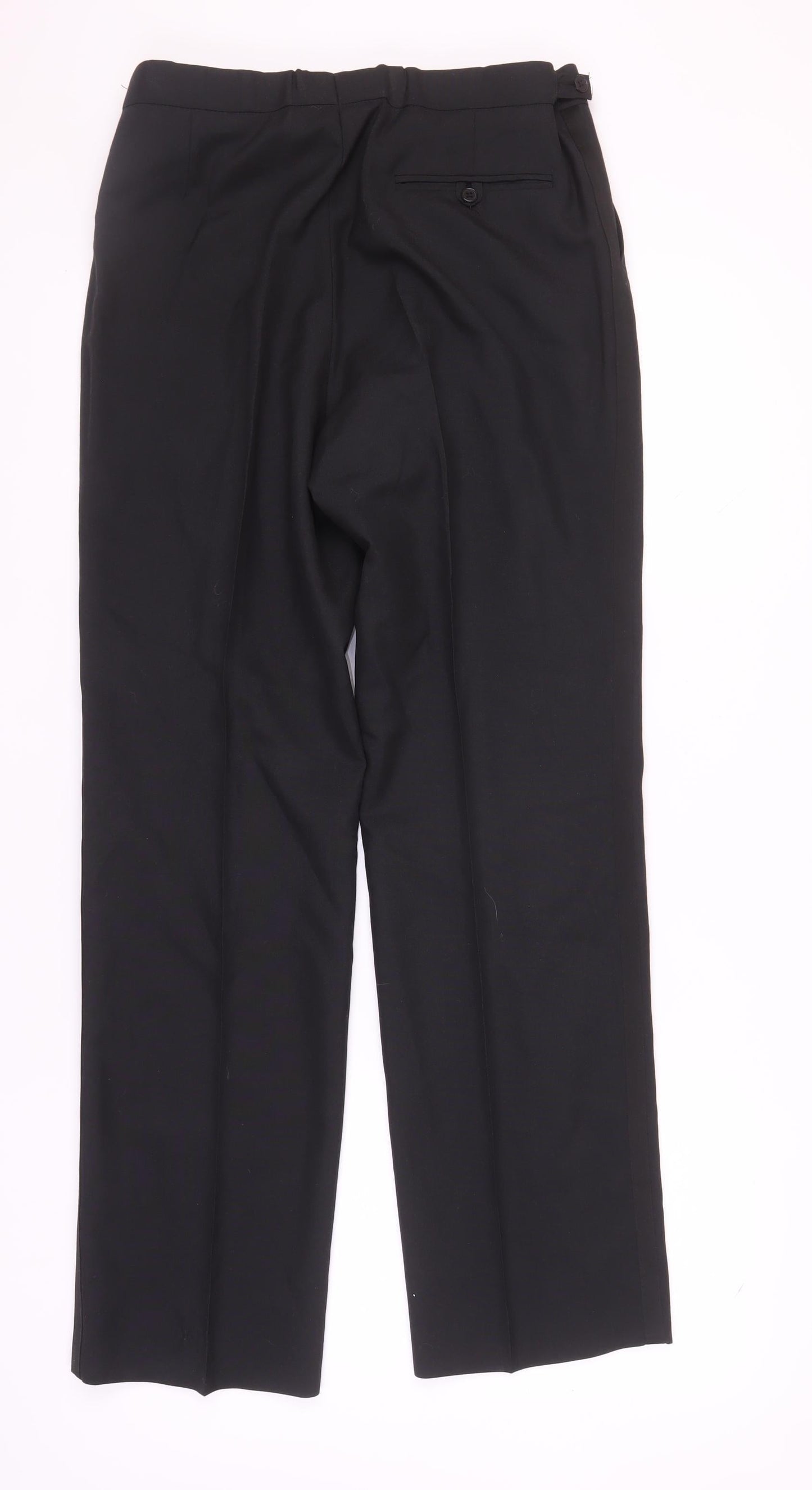 Mens UK Size 36 Daniel Prescott Regular Fit Dress Pants Black Trousers
