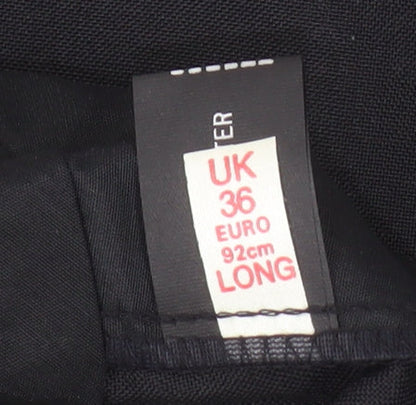 Mens UK Size 36 Daniel Prescott Regular Fit Dress Pants Black Trousers