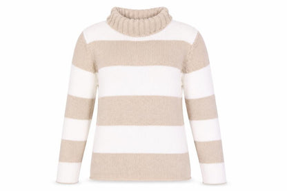 Womens UK Size 10 Kaliko Beige Pullover Jumper