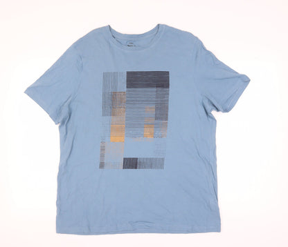 Marks and Spencer Men's Blue XL Graphic T-Shirt