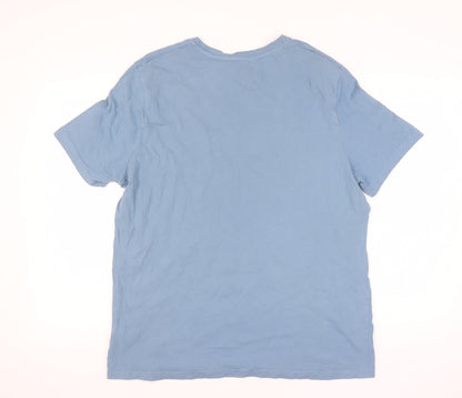 Marks and Spencer Men's Blue XL Graphic T-Shirt