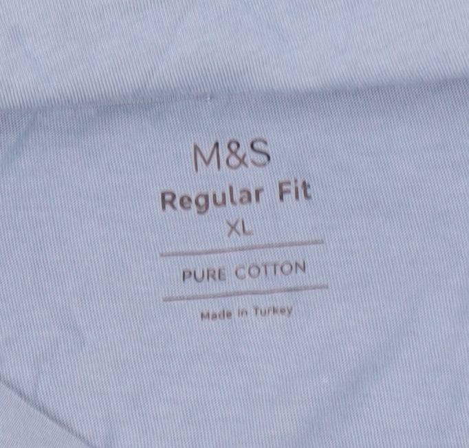 Marks and Spencer Men's Blue XL Graphic T-Shirt