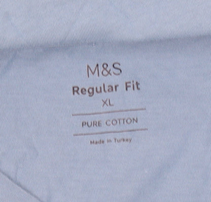 Marks and Spencer Men's Blue XL Graphic T-Shirt