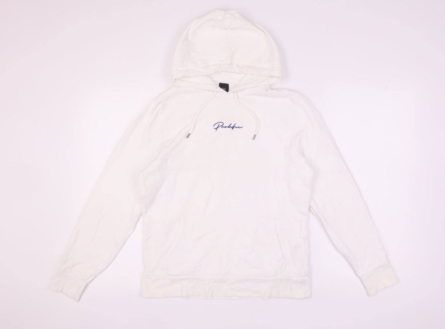 River Island Unisex White Hoodie - Size S