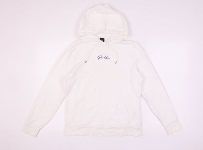 River Island Unisex White Hoodie - Size S