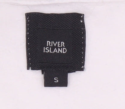 River Island Unisex White Hoodie - Size S